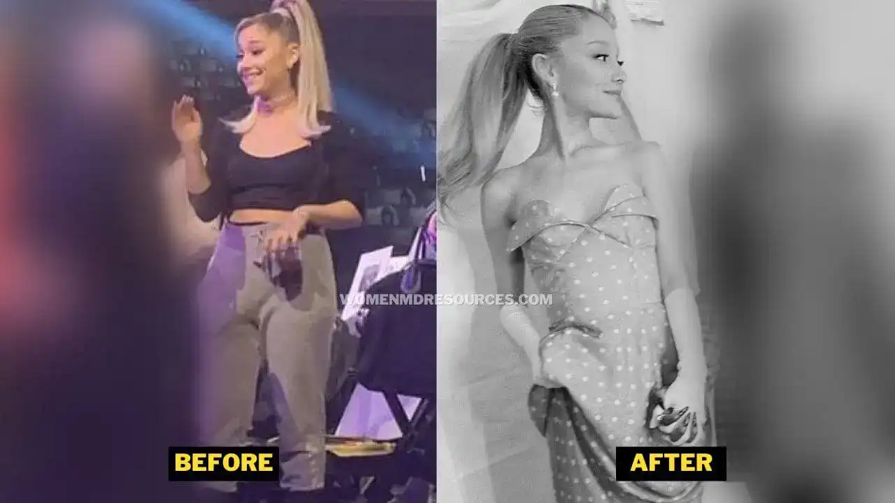 ariana grande before and after weight loss