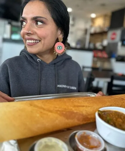 Maneet Chauhan Enjoying Her Foods